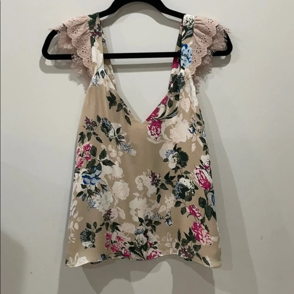 CAMI NYC Juliette Silk Carnation Floral Camisole - Picture 4 of 10
